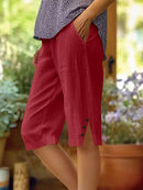 Elegant Plain Shorts Pants