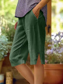 Elegant Plain Shorts Pants