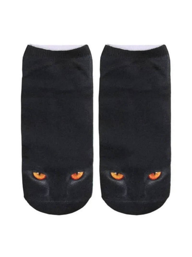 Women's Cute Cat Face Pattern Ankle Socks