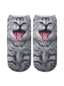 Women's Cute Cat Face Pattern Ankle Socks