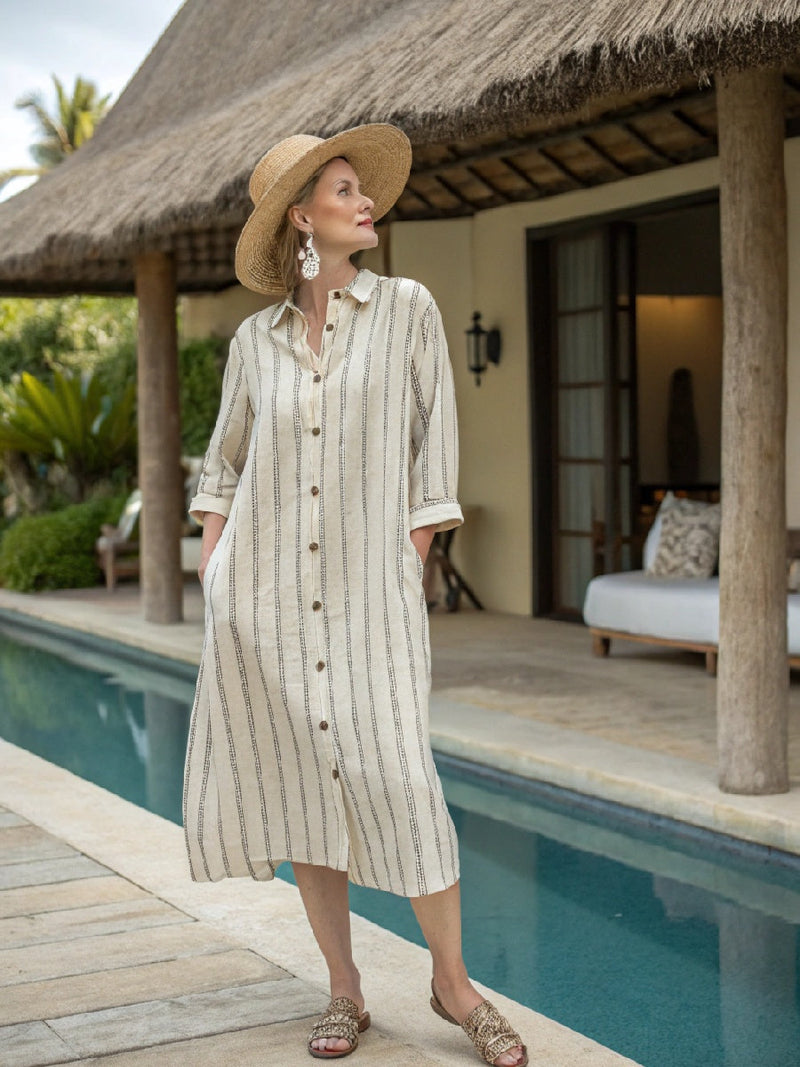 Casual Resort Shirt Dress