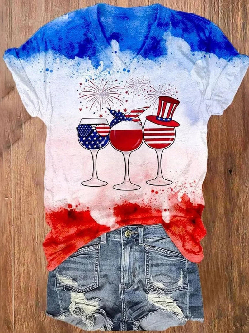 Trendy Short Sleeve V-Neck Top
