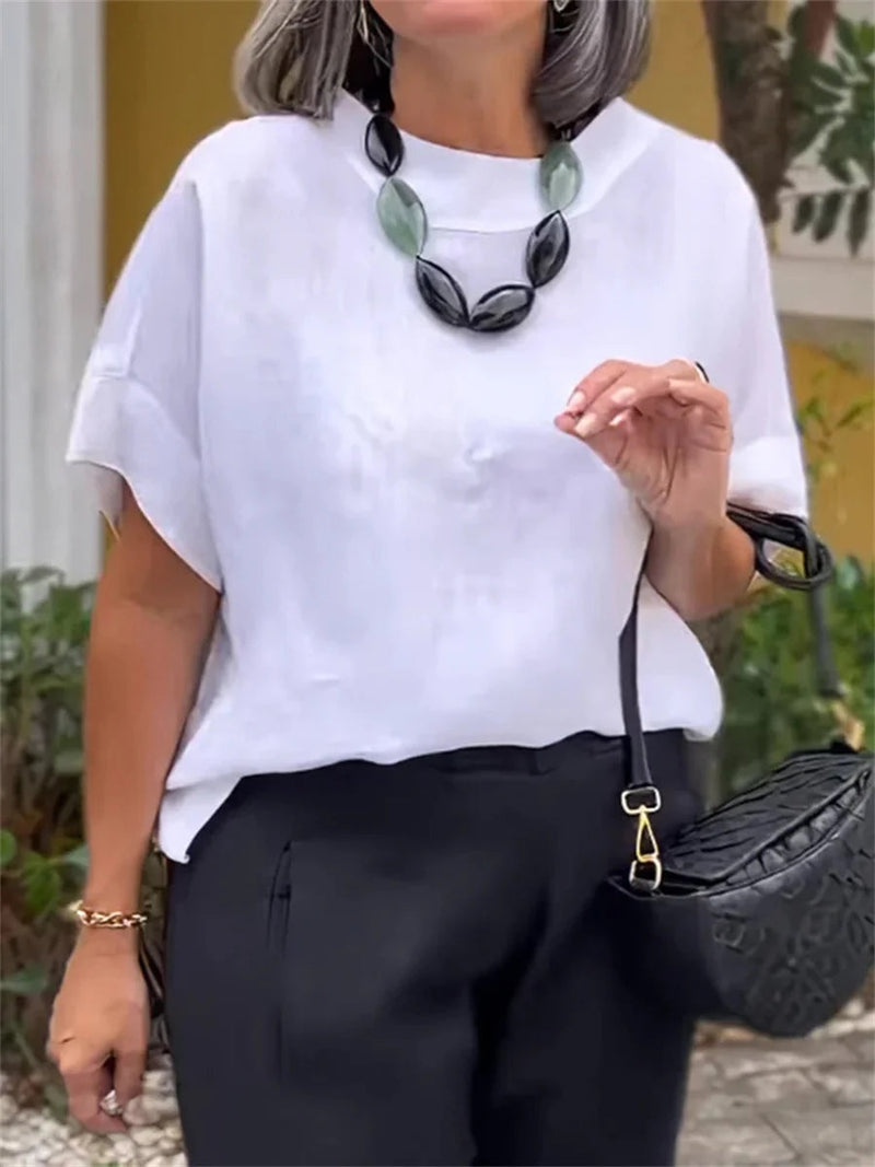 Simple Cozy White Short Sleeve T-shirt