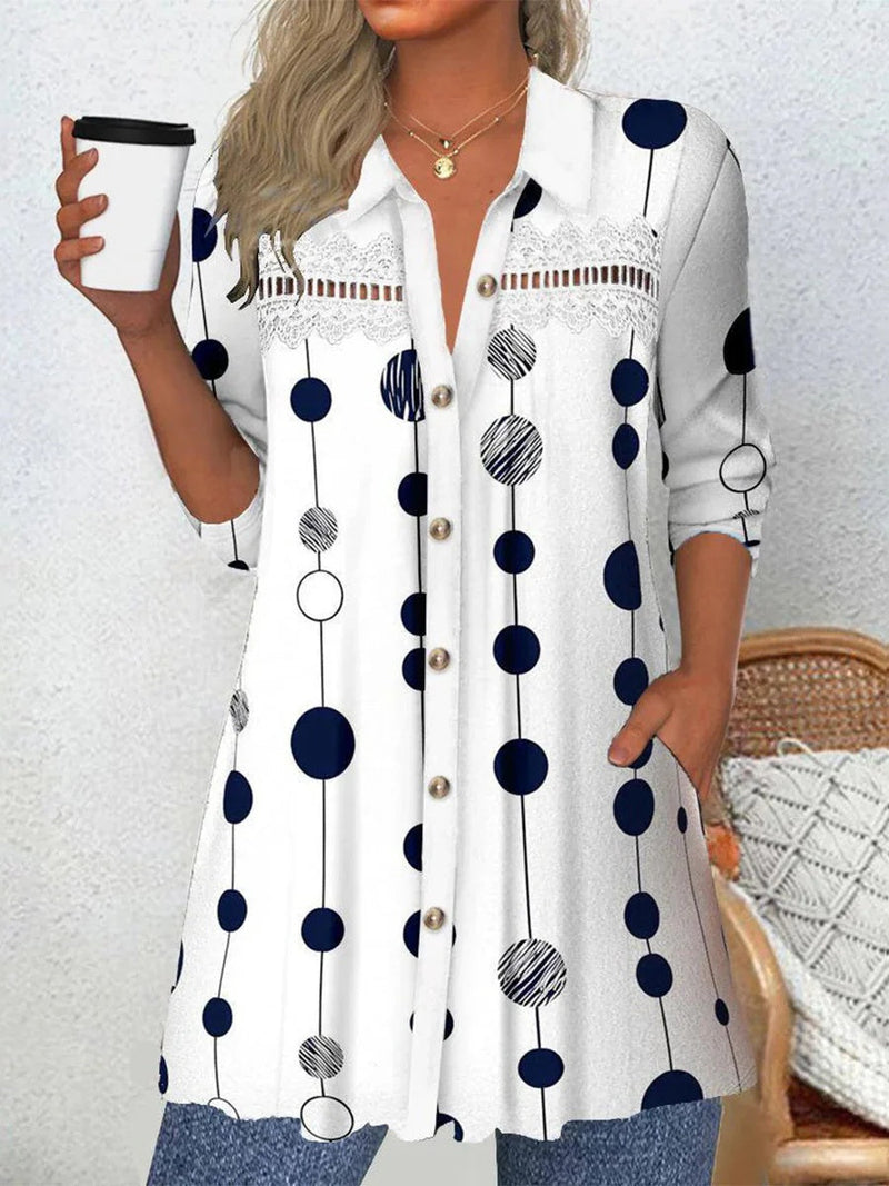 Unique White Collared Short Sleeve Shirt