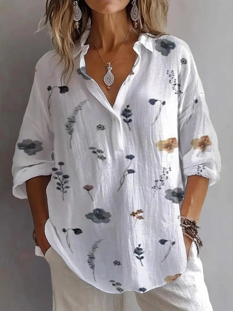 Basic White Long Sleeve Blouse