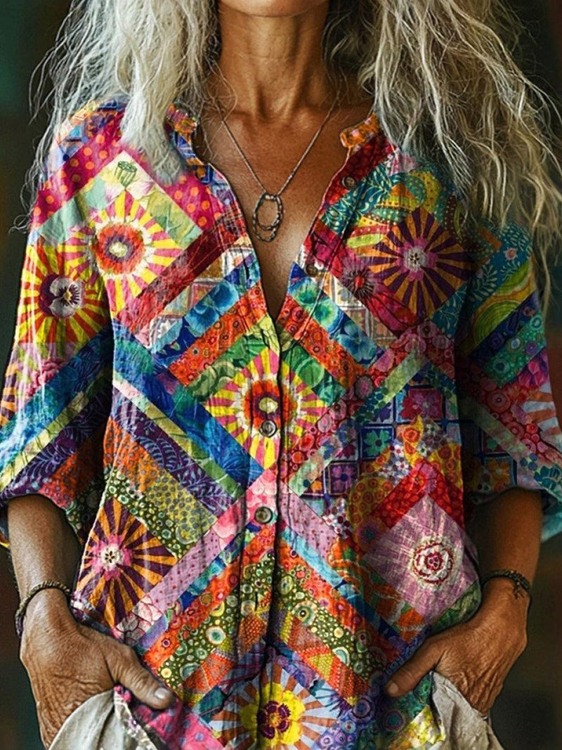 Special Multicolor Long Sleeve Top for Women