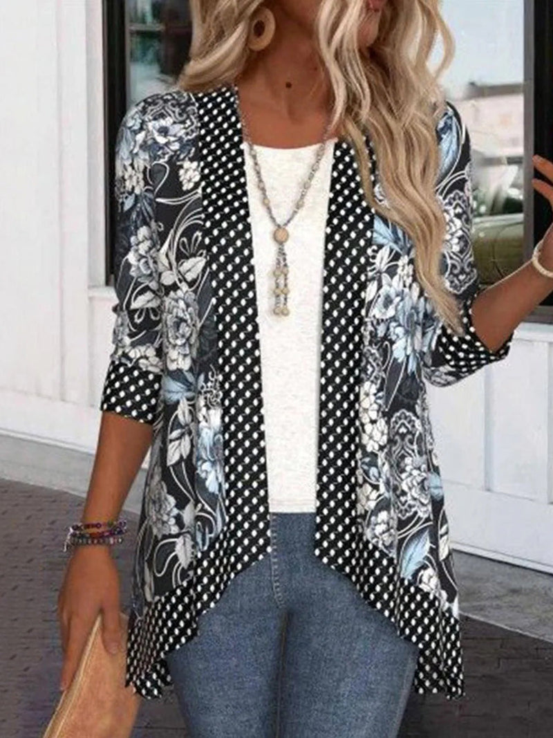 Black Casual Long Sleeve Outerwear