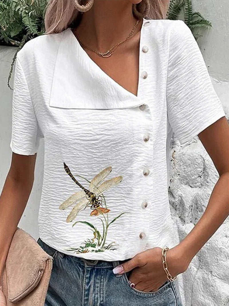 Women's Loose Fashion Retro Short Sleeve top