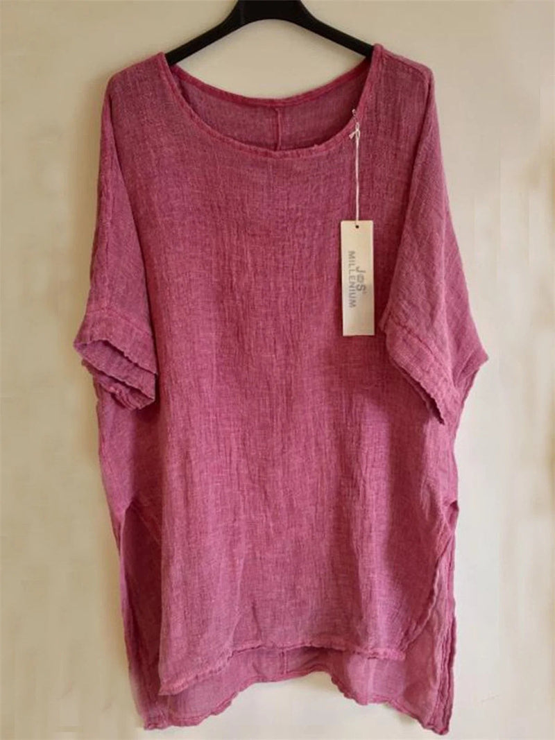 Crew Neck Casual Red Short Sleeve Shirts