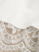 Sleeveless Lace Layered Ruffle Hem Casual Dress for Women