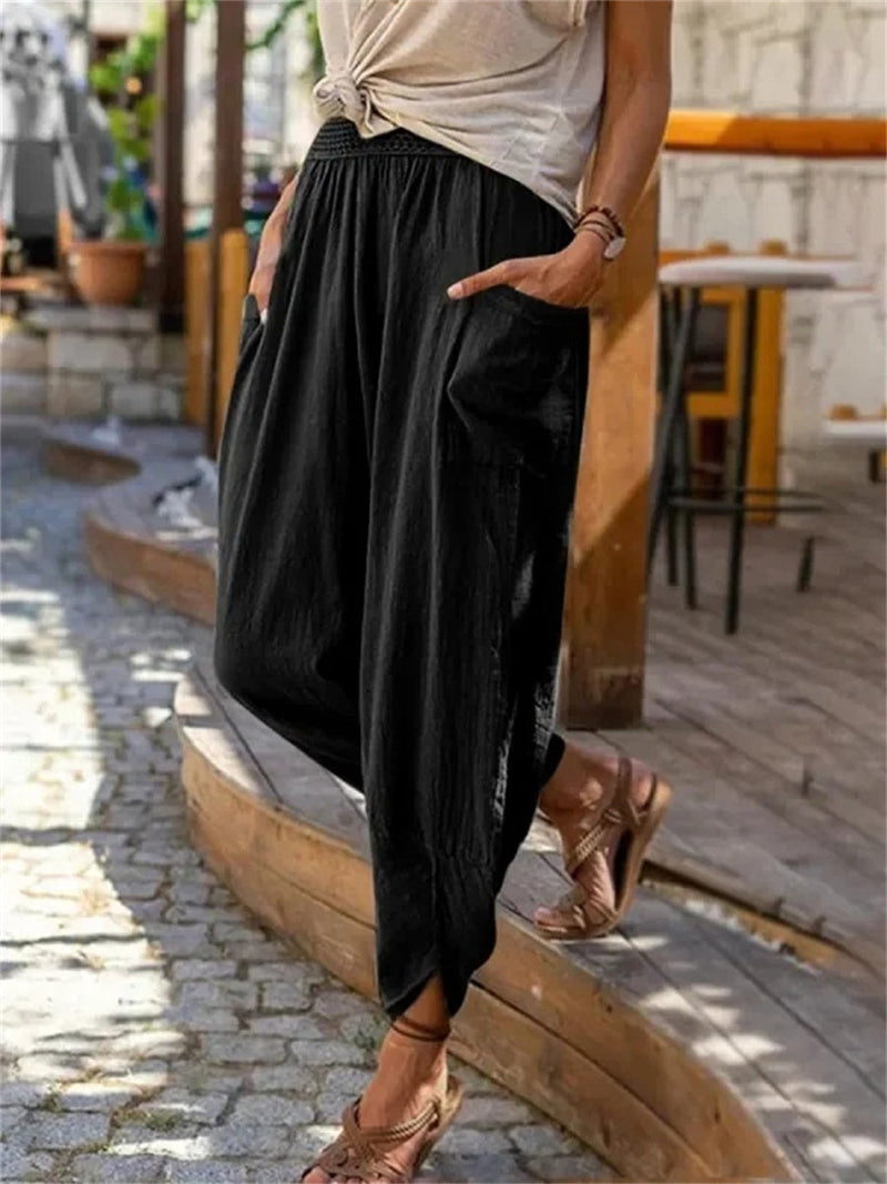 Casual Thin Cropped Harem Pants