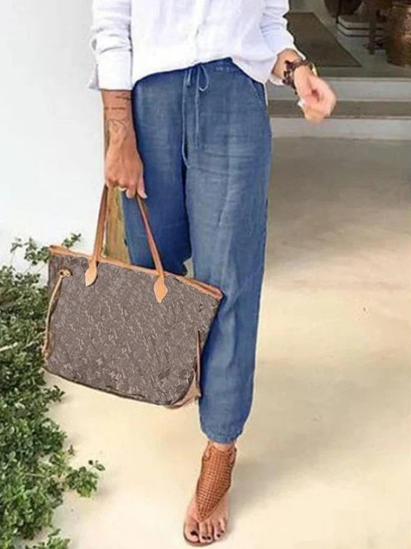 Casual Solid Color Pants