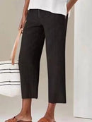 Thin Solid Color High Waisted Harlem Casual Pants