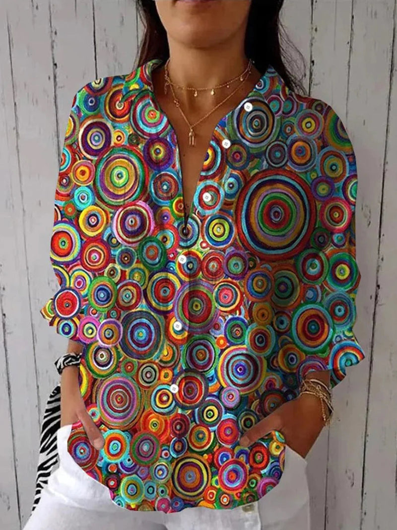 Chic Collared Long Sleeve Shirt