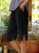 Elegant Plain Shorts Pants