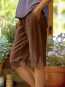 Elegant Plain Shorts Pants