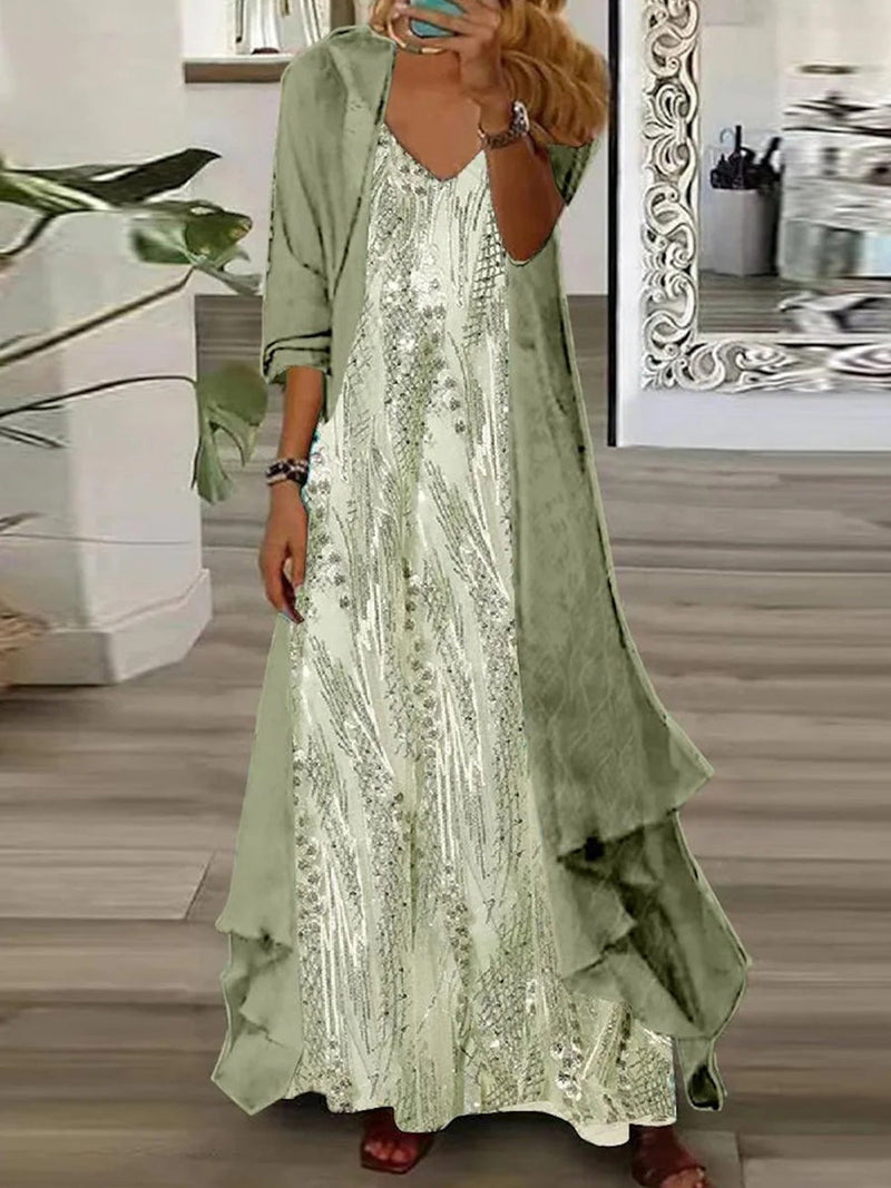 Vibrant Artistic Flower Summer Long Dress